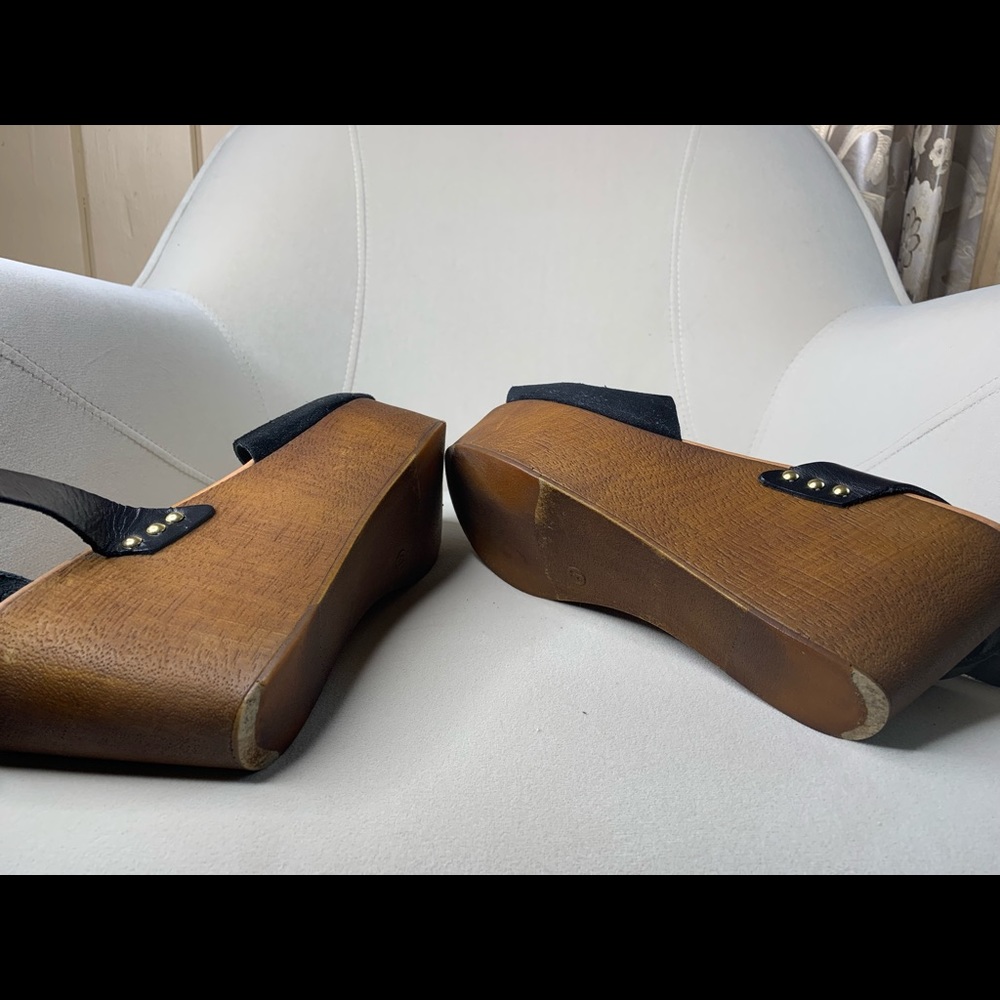 SEYCHELLES SUEDE LEATHER PLATFORM WEDGE ITALY 10 - Picture 4 of 4